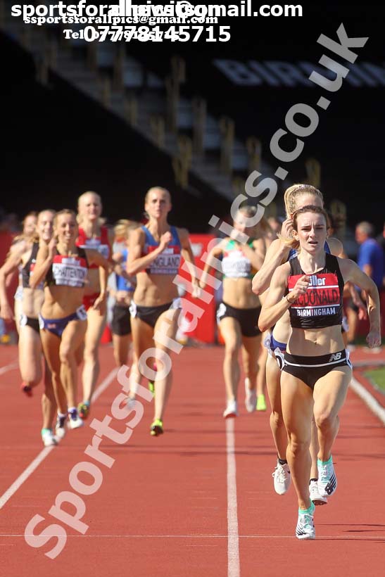 Womens 1500 metres, 2019 Muller British Championships, Alexander Stadium, Birmingham. Photo: David T. Hewitson/Sports for All Pics